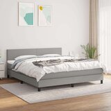  Box spring s madracem svjetlosiva 160x200 cm tkanina Cijene