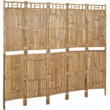 Sobna pregrada s 5 panela od bambusa 200 x 180 cm | shoptok.hr