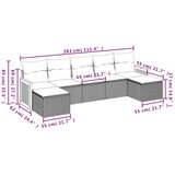  7-dijelni set vrtnih sofa sivi od poliratana | shoptok.hr