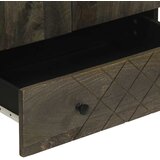  Visoka komoda crna 60 x 33 x 100 cm od masivnog drva manga | shoptok.hr