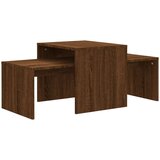 Maison Chic Komplet klubskih mizic - Kavne mizice - Nizka mizica rjavi hrast 100x48x40 cm konstruiran les, (21752038) Cene