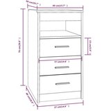 vidaXL Omarica s predali siva sonoma 40x50x76 cm konstruiran les | Shoptok.si