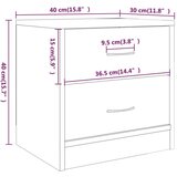  Nočna omarica 2 kosa rjavi hrast 40x30x40 cm konstruiran les, (20734701) | Shoptok.si
