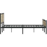 Metalni okvir kreveta bez madraca boja hrasta sonome 193x203 cm | shoptok.hr