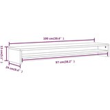 vidaXL Stojalo za zaslon sivo sonoma 100x24x13 cm konstruiran les | Shoptok.si