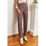 Bianco Lucci ženske pantalone Mbms033 60501033, široke nogavice, smeđe Cene