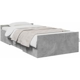  Okvir kreveta s pohranom s ladicama Betonska siva 80 x 200 cm | shoptok.hr