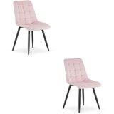  SPLIT stolica - svijetlo ružičasti baršun / crne noge x 2 | shoptok.hr