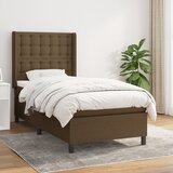 The Living Store Box spring postelja z vzmetnico temno rjava 90x200 cm blago - Box Spring Postelja, (21515886) Cene