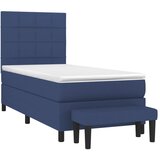  s oprugama i madracem plavi 90 x 200 cm od tkanine | shoptok.hr