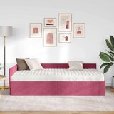  Kutni krevetni okvir s madracem 2 kom. Vinska crvena 90 x 190 cm | shoptok.hr