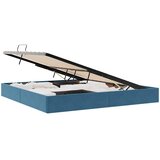  Otomanski krevet s pohranom Tamno plava 200 x 200 cm Baršun | shoptok.hr