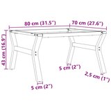 Noge za stolić za kavu s Y-oblikom 80x70x43 cm čelik | shoptok.hr