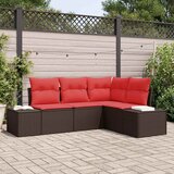  Sjedeća garnitura za vrt 4 kom. poliratan 209 x 154 x 85 cm | shoptok.hr