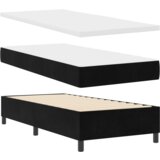  Box Spring Postelja z Vzmetnico Črna 90x200 cm Žamet, (22050478) | Shoptok.si