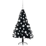  Umjetno predsvijetljeno božićno drvce Crna 120 cm PVC | shoptok.hr