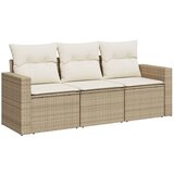 Maison Chic Seti vrtnega pohištva - Vrtna garnitura - Vrtni pohištvo set 3-delna z blazinami bež poli ratan, (21810607) | Shoptok.si