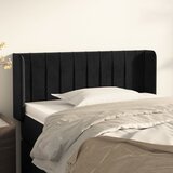  Uzglavlje s ušima crno 103x16x78/88 cm baršunasto | shoptok.hr
