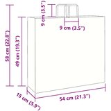  Papirnate vrećice 250 kom s ručkama bijele 54x15x49 cm | shoptok.hr