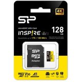Silicon Power 128GB, Inspire, micro SDXC sa adapterom, za 4K i FullHD video snimanje (SP128GBSTXLV3V1NSP)