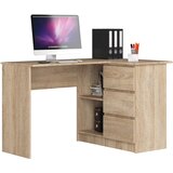 AKORD B16 Kotna Pisalna Miza, Desna Izvedba, Hrast Sonoma, (5000332896) | Shoptok.si
