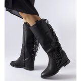 Gemre Black wedge-heeled boots Giorgia | ePonuda.com