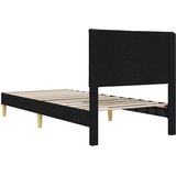  Krevetna konstrukcija s uzglavljem Crna 100 x 200 cm Tkanina | shoptok.hr