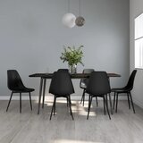 vidaXL Jedilni stoli 6 kosov črne barve PP | Shoptok.si