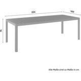 Modern Living Vrtna Miza Hanoi, 204x100, Aluminij | Shoptok.si
