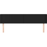  Vzglavje z ušesi črno 183x16x78/88 cm umetno usnje, (20793876) | Shoptok.si