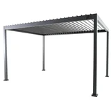 Milos Paviljon z lamelami (Š x G: 386 x 294 cm, Barva ogrodja: Antracit, Aluminij)