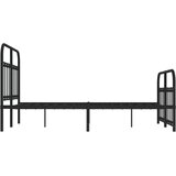 Metalni okvir kreveta uzglavlje i podnožje crni 120x190 cm | shoptok.hr