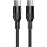 Ksix kabel USB-C na USB-C, 60W, silikonski, aluminijska legura, 1 m, crni | shoptok.hr