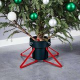 vidaXL Stojalo za novoletno jelko zeleno in rdeče 46x46x19 cm | Shoptok.si