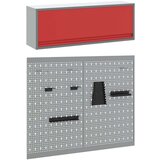  Set orodjarne in pegboarda v 3 delih, stensko nameščen, rdeča kovina, (22048531) | Shoptok.si