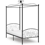 vidaXL Okvir za krevet s nadstrešnicom crni metalni 90 x 200 cm Cijene