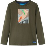  Dječja majica dugih rukava kaki 128 | shoptok.hr