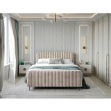 MID.YOU POSTELJA Z VZMETNICO 200 cm x 200 cm , les, tekstil, leseni material naravne barve | Shoptok.si