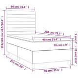  box spring s madracem LED ružičasti 90x200 cm baršunasti | shoptok.hr