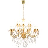 Luster s 2 razine zlatni 15 žarulja E14 | Eponuda.com