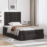  Otomanski okvir kreveta s madracem crni 120x200cm umjetna koža | shoptok.hr