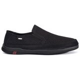 Shelvt Men's black perforated loafers | Shoptok.si