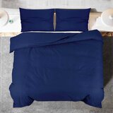  Set posteljine za poplun modri 200 x 200 cm pamučni | shoptok.hr