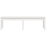  Klupa s 2 sjedala bijela 159 5x44x45 cm masivna borovina | shoptok.hr