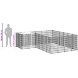  Kavez za pse srebrni 8,47 m² čelični | shoptok.hr