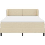  Krevet s opruga kutije s uzglavljem Krema 160 x 200 cm tkanina | shoptok.hr