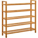 vidaXL Stalak za obuću s 5 polica 100x27x100 cm od masivne hrastovine Cijene