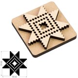  Leseni žig ROSA TALENT št. 4 Geometrija 6,5x6,5 cm | Shoptok.si