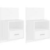 vidaXL Stenske nočne omarice 2 kosa bele, (20916401) | Shoptok.si