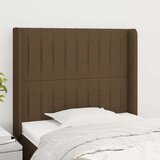  Vzglavje z ušesi temno rjavo 93x16x118/128 cm blago, (20932821) | Shoptok.si